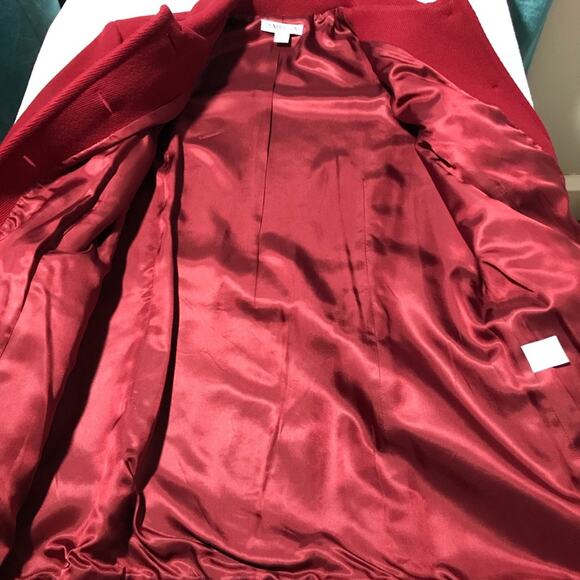 Pendleton virgin and lambs wool blend red button up coat womens 14 warm thick - Picture 5 of 11
